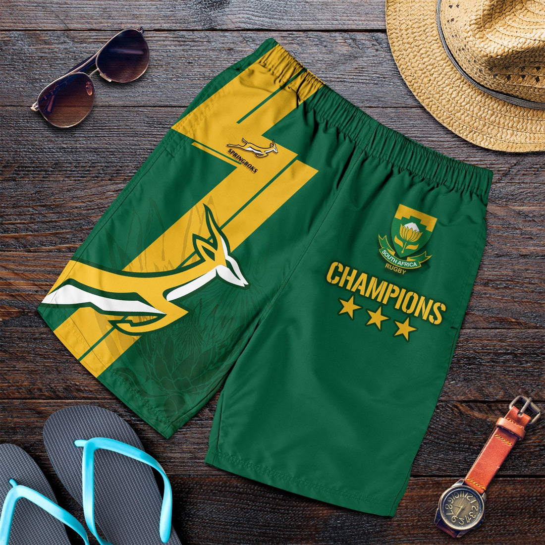 South Africa Men Shorts Rugby 7s 2022 Champion Springboks LT7