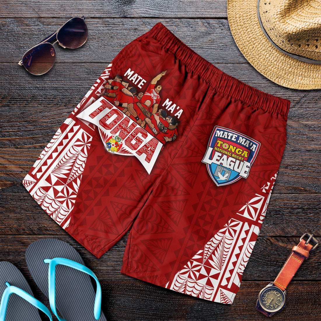Tonga Rugby Men Shorts Mate Ma'a Tonga Warriors LT7