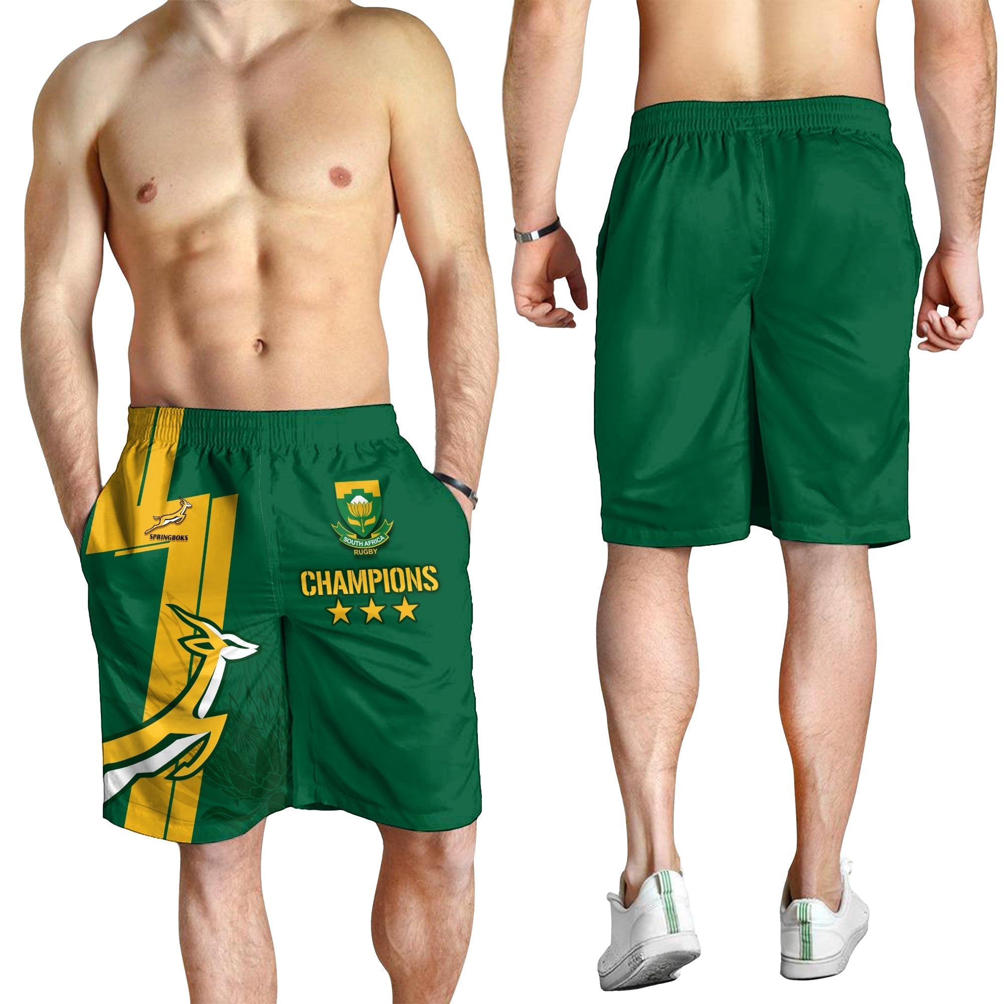 South Africa Men Shorts Rugby 7s 2022 Champion Springboks LT7