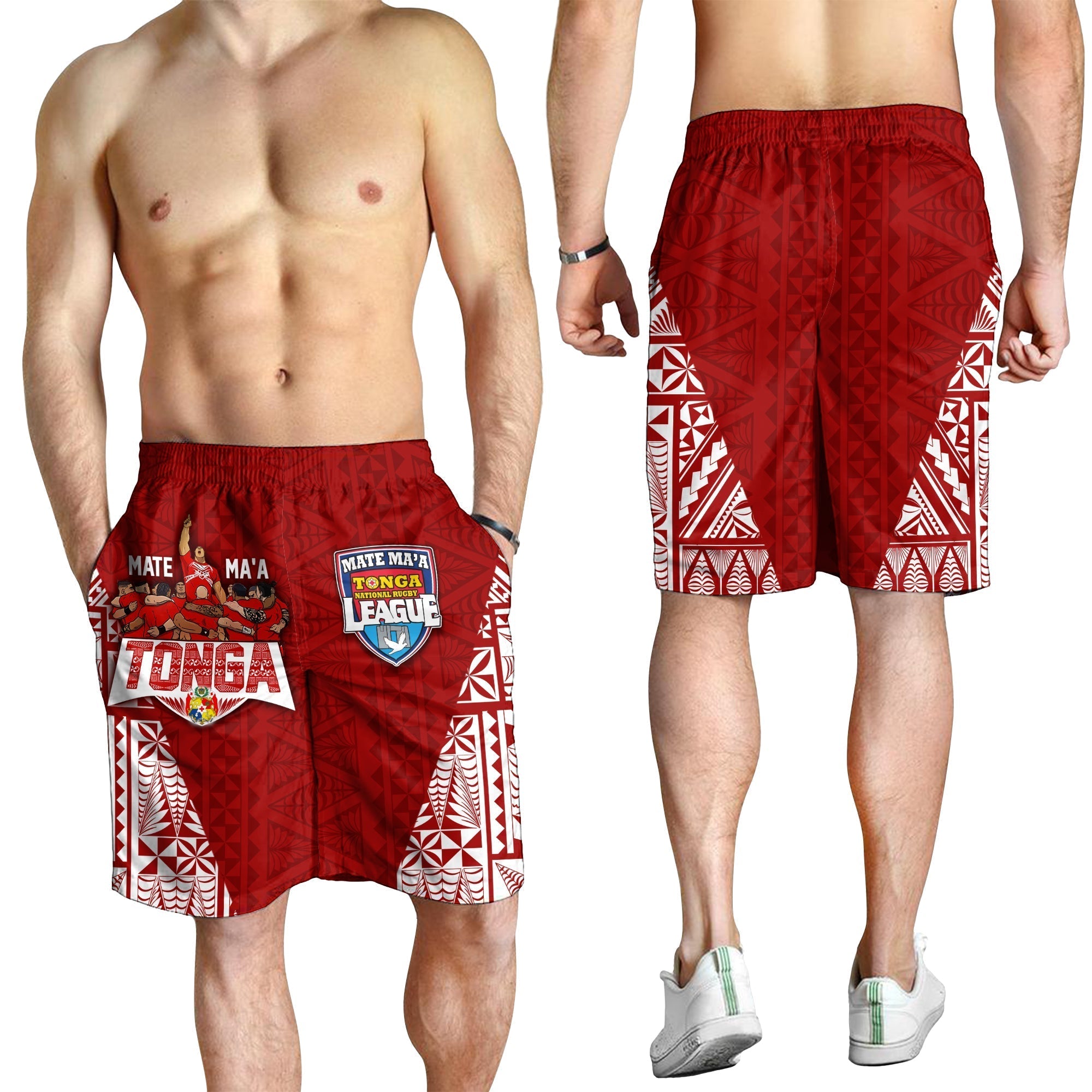 Tonga Rugby Men Shorts Mate Ma'a Tonga Warriors LT7