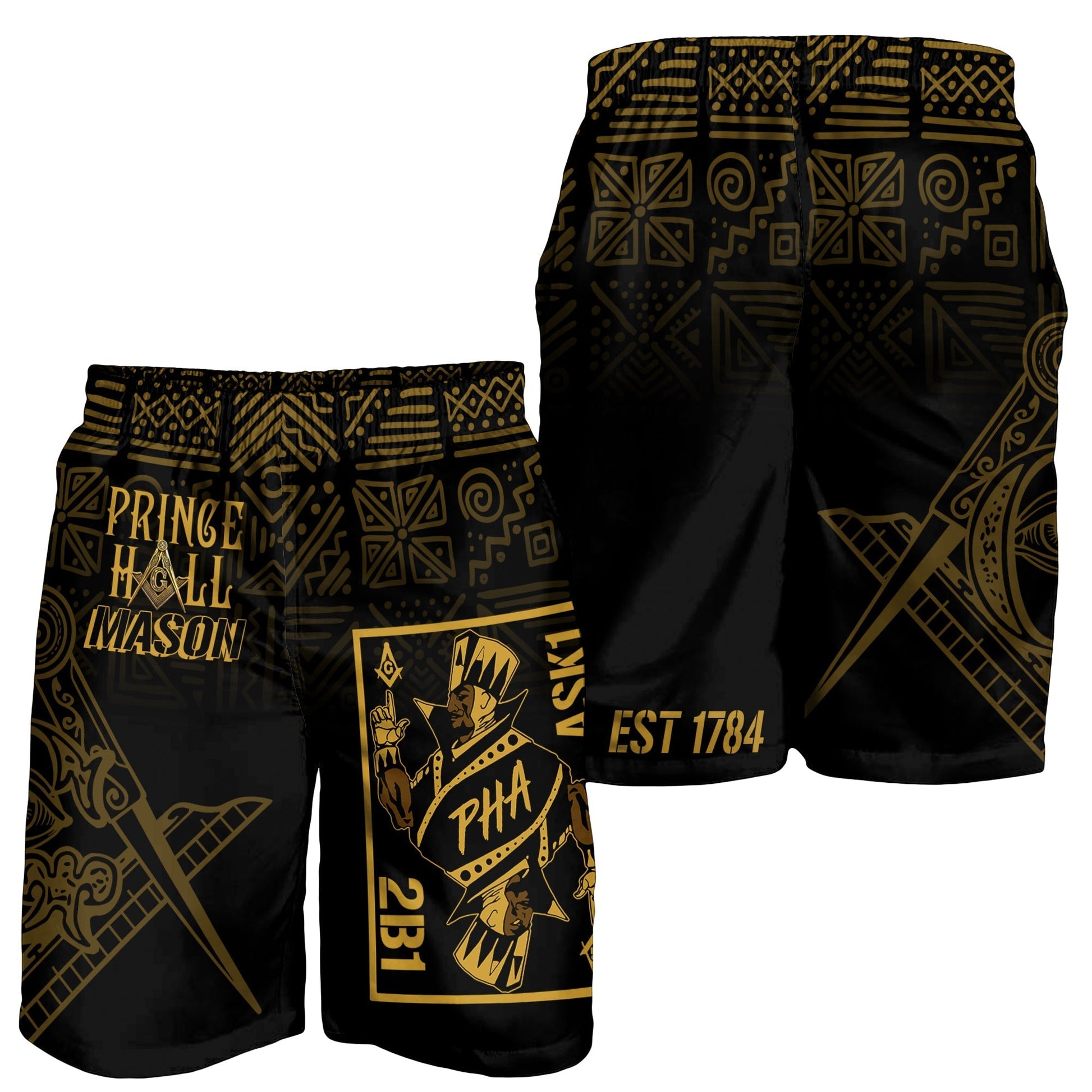 Prince Hall Mason Men Shorts Caste King 2B1 ASK1 LT7