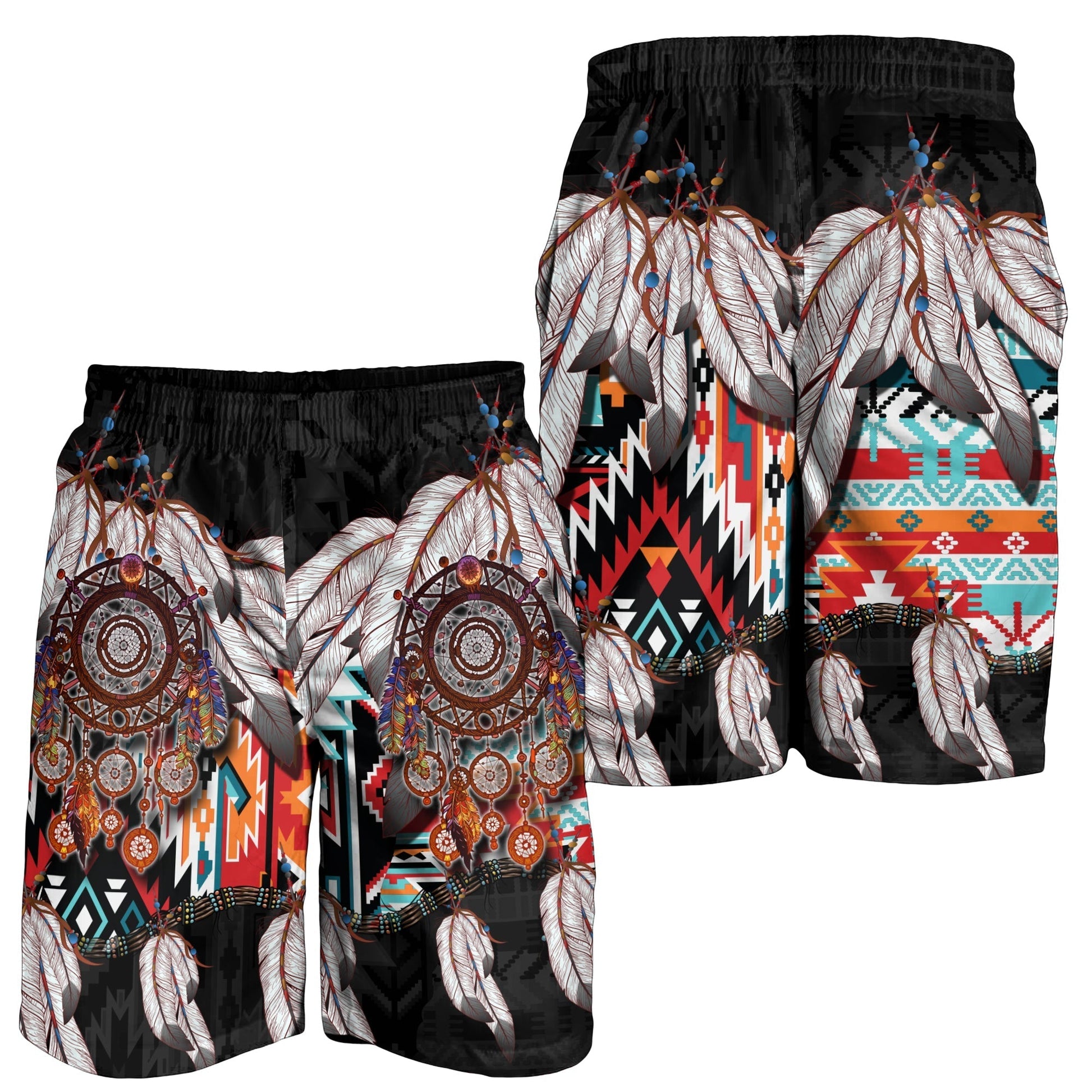 Native American Men Shorts Native Patterns Dreamcatcher LT6