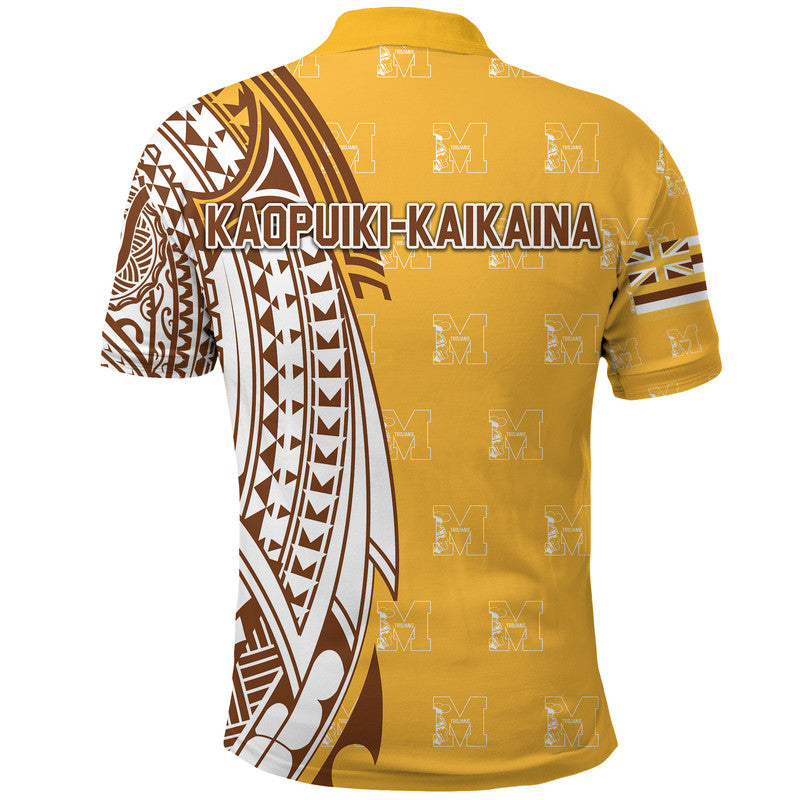 Kaopuiki Kaikaina Mililani High School Polo Shirt Tribal Kakau LT8