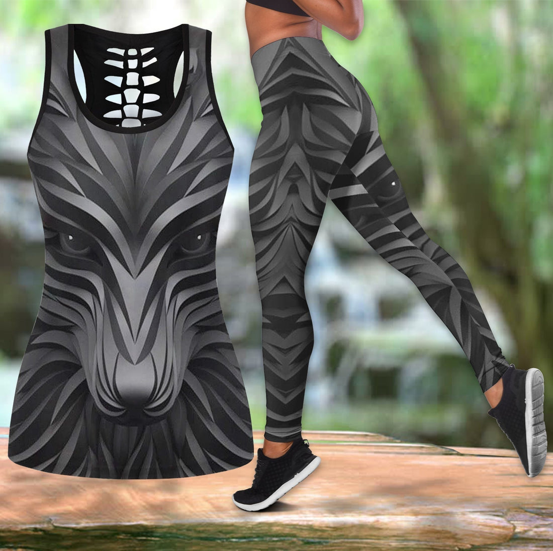 Native American Hollow Tanktop Leggings Set 70 LT10