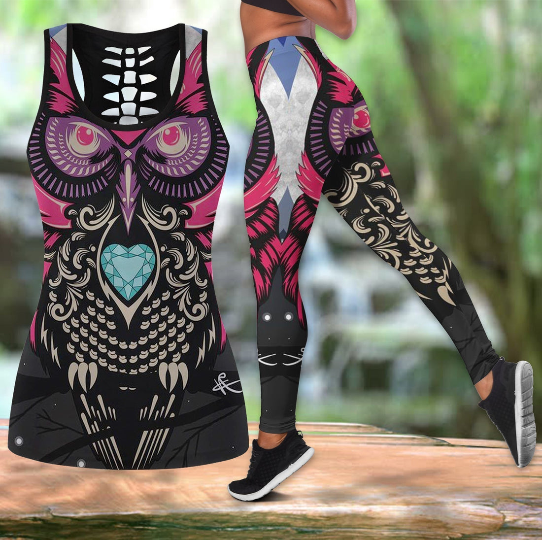 Native American Hollow Tanktop Leggings Set 73 LT10
