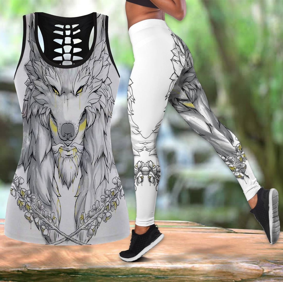 Native American Hollow Tanktop Leggings Set 81 LT10