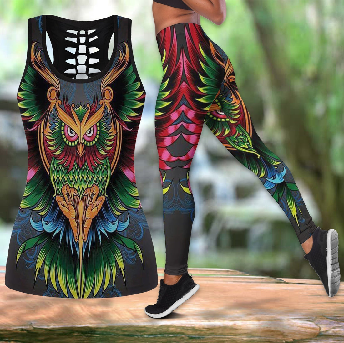 Native American Hollow Tanktop Leggings Set 83 LT10