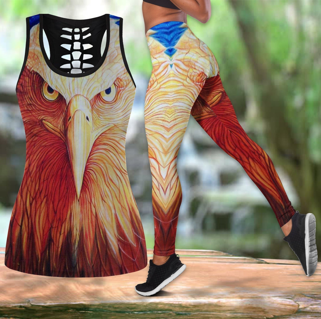 Native American Hollow Tanktop Leggings Set 99 LT10