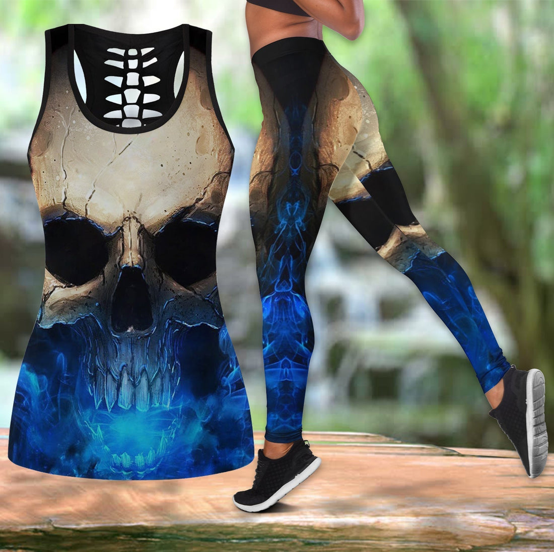 Native American Hollow Tanktop Leggings Set 100 LT10