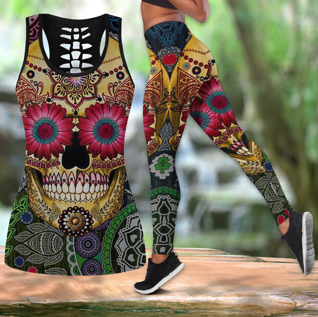 Native American Hollow Tanktop Leggings Set 102 LT10