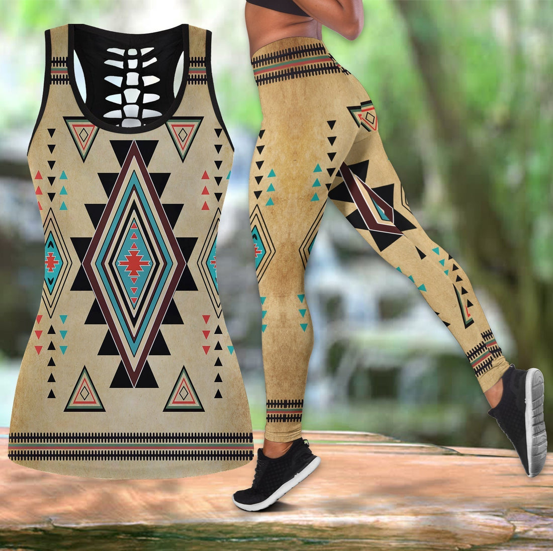 Southwest Symbol Native American Tank Top and Leggings Set LT10