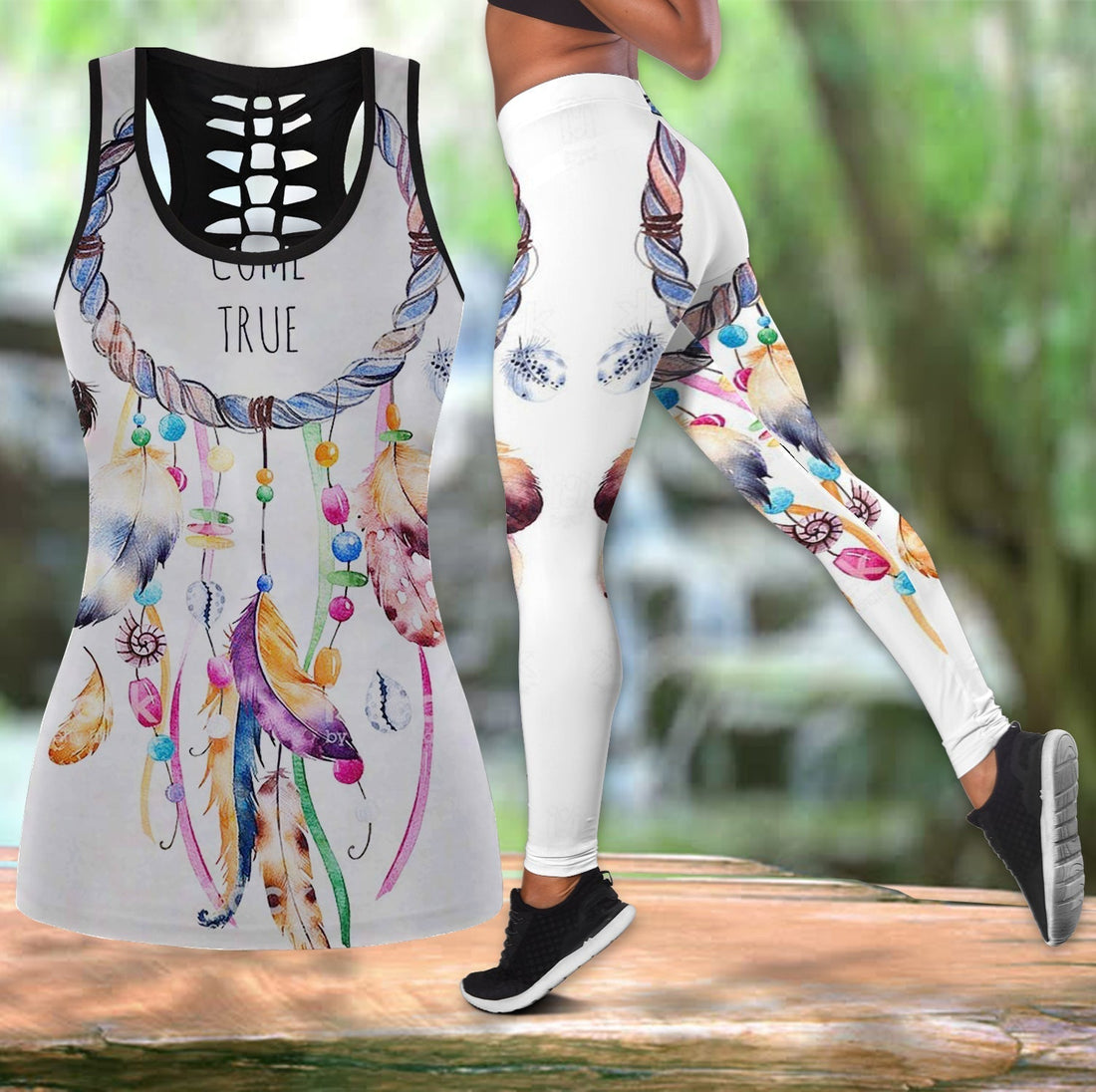 Native American Hollow Tanktop Leggings Set 30 LT10