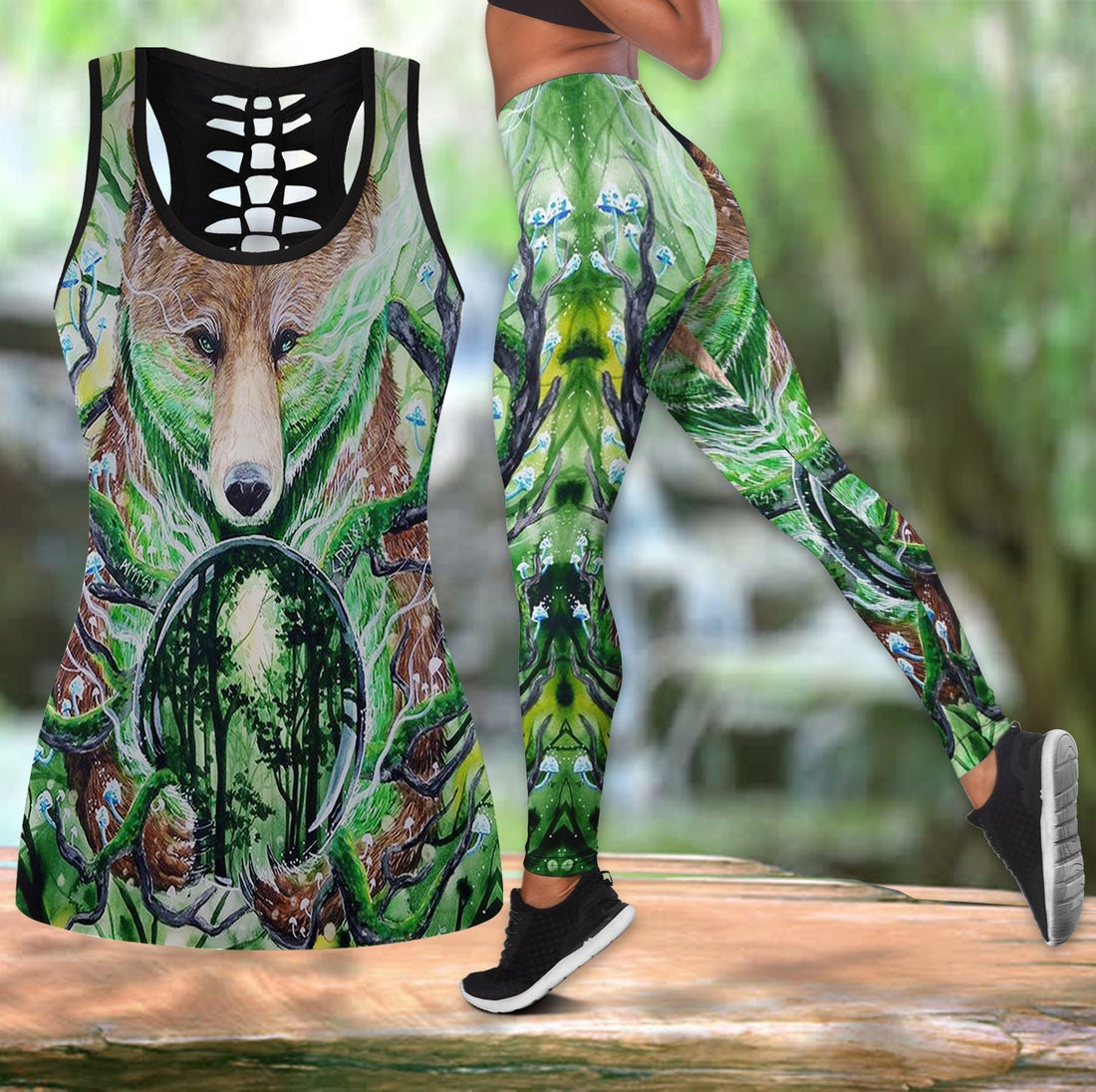 Native American Hollow Tanktop Leggings Set 25 LT10