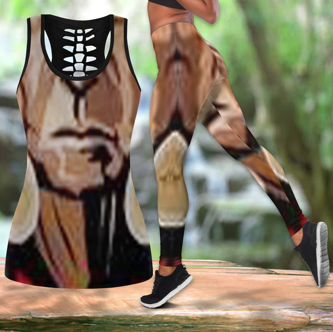 Native American Hollow Tanktop Leggings Set 108 LT10