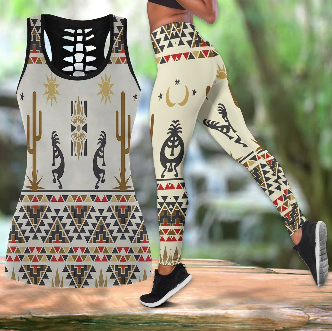 Native American Hollow Tanktop Leggings Set 112 LT10