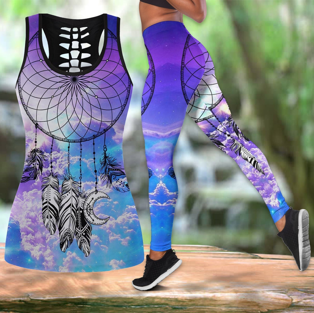 Native American Hollow Tanktop Leggings Set 31 LT10