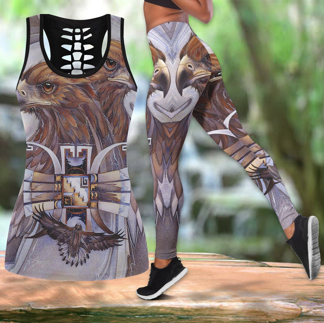 Native American Hollow Tanktop Leggings Set 37 LT10