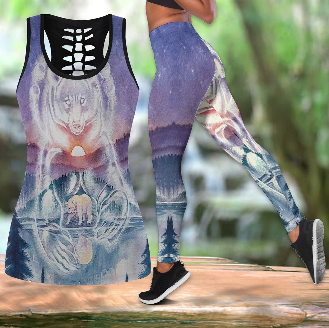 Native American Hollow Tanktop Leggings Set 48 LT10