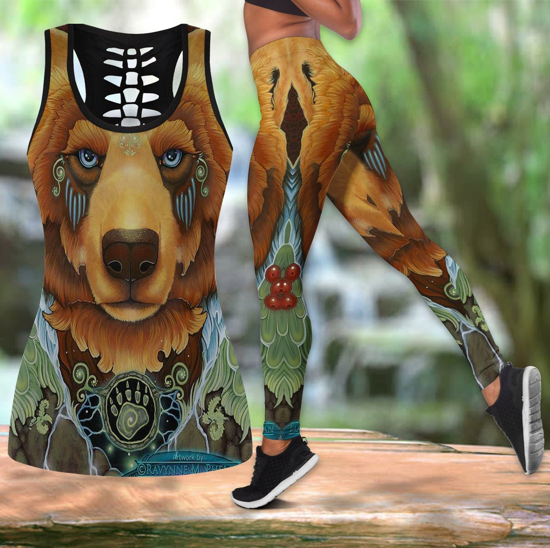 Native American Hollow Tanktop Leggings Set 21 LT10