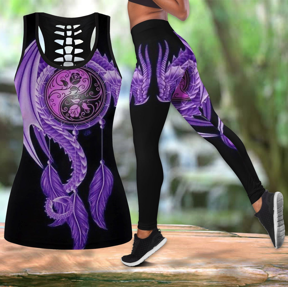 Native American Hollow Tanktop Leggings Set 39 LT10