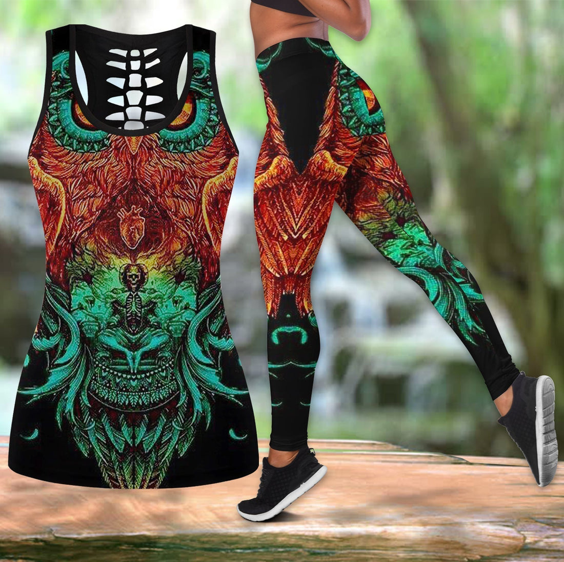 Native American Hollow Tanktop Leggings Set 60 LT10