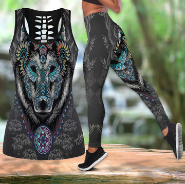 Native American Hollow Tanktop Leggings Set 65 LT10