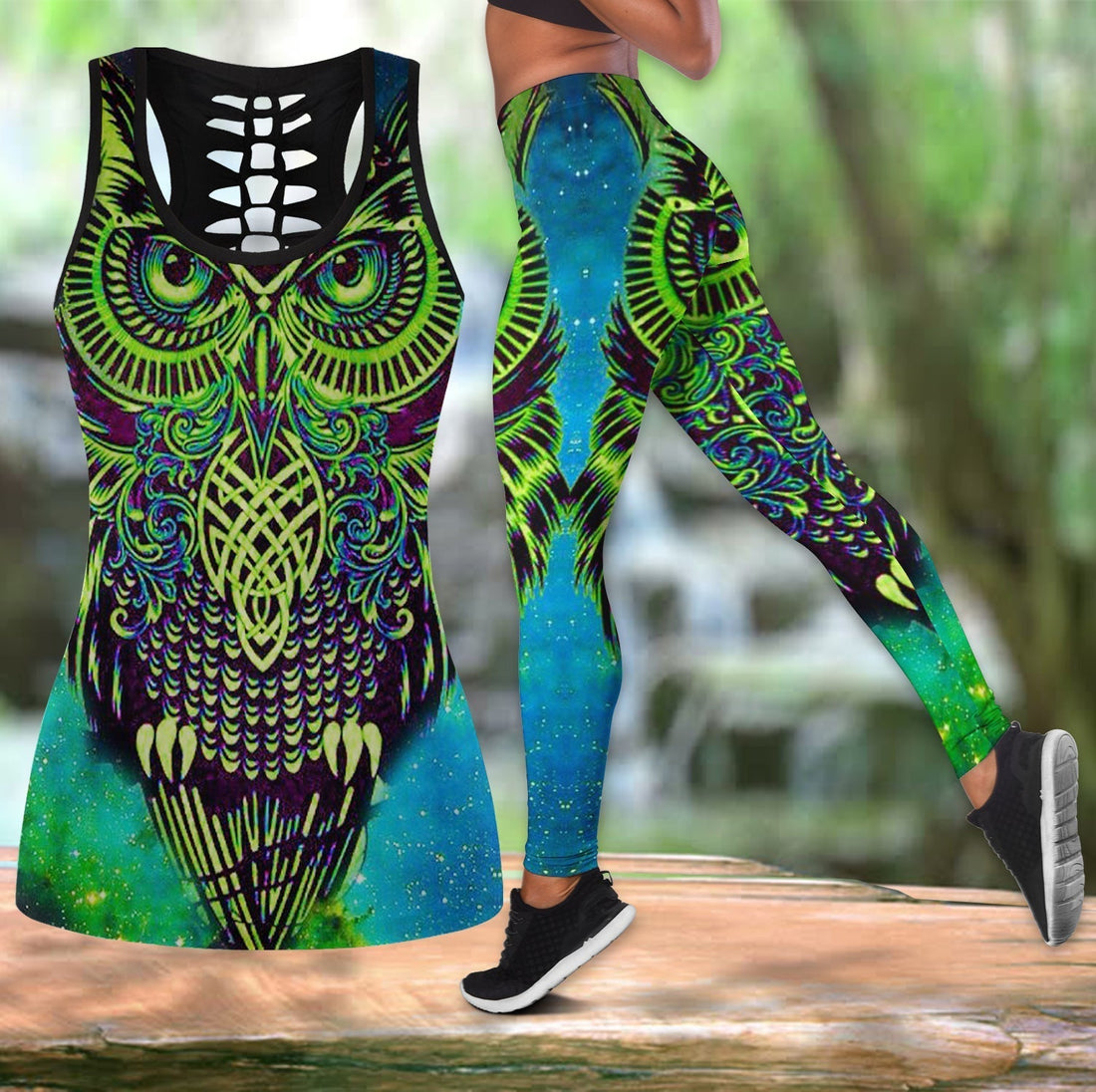 Native American Hollow Tanktop Leggings Set 66 LT10