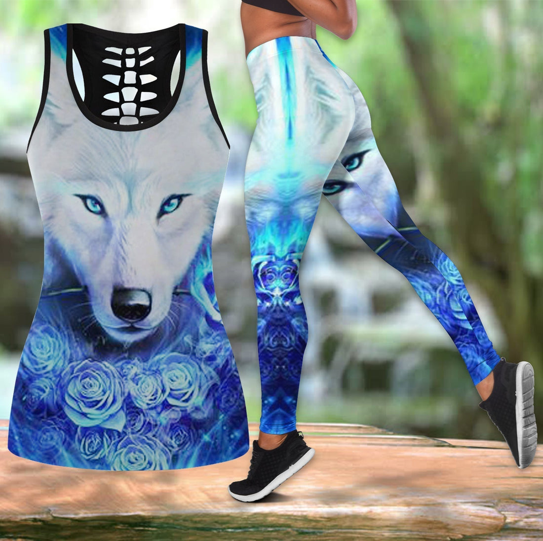 Native American Hollow Tanktop Leggings Set 68 LT10