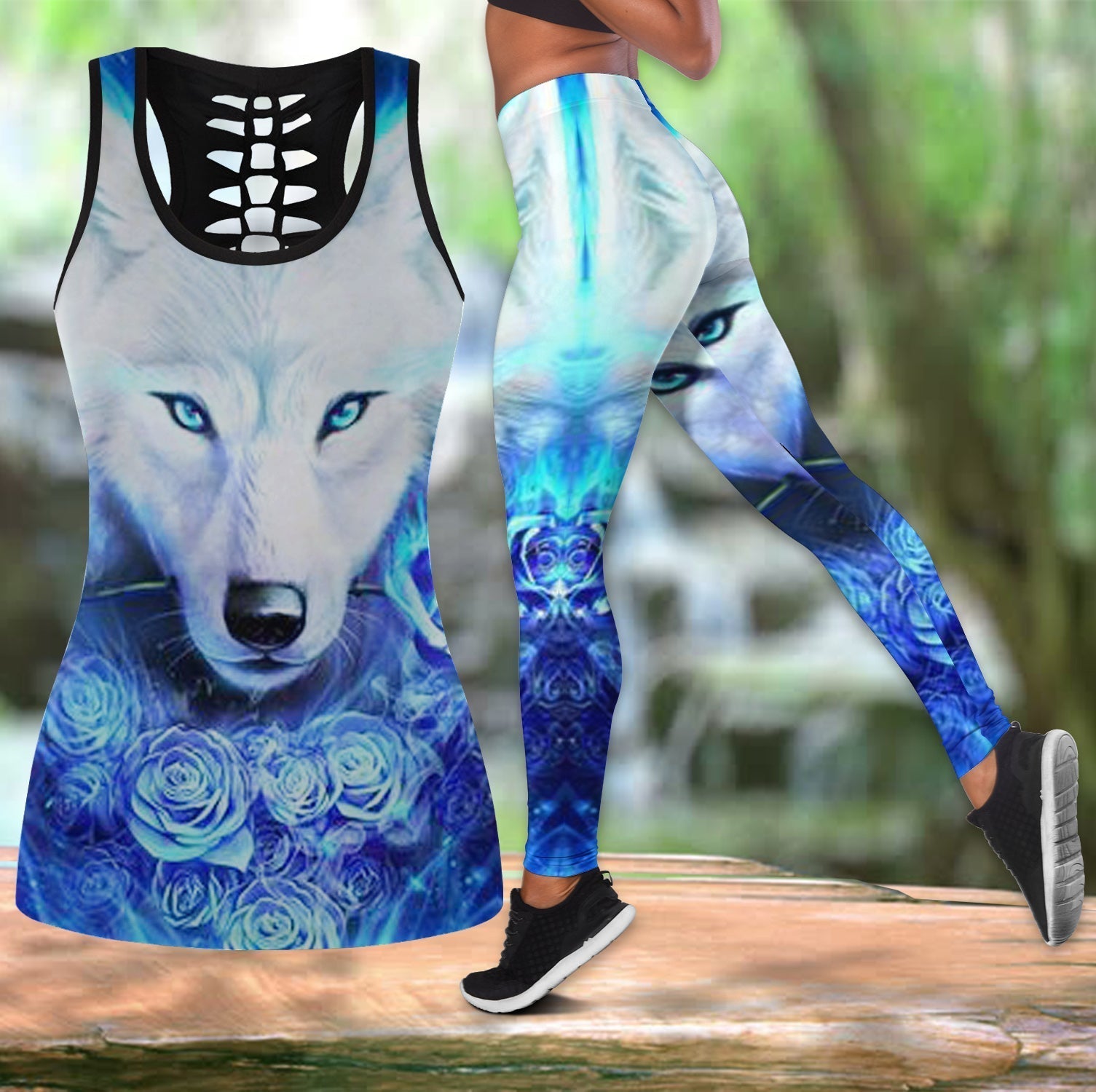 Native American Hollow Tanktop Leggings Set 68 LT10