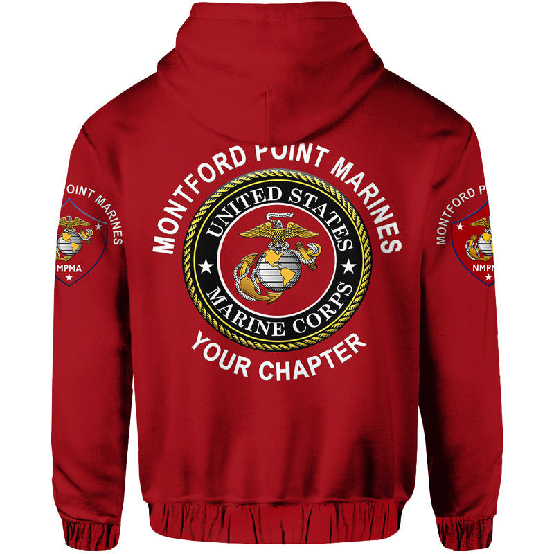 Custom Montford Point Marines Hoodie African American Marine Corps Original Red LT8