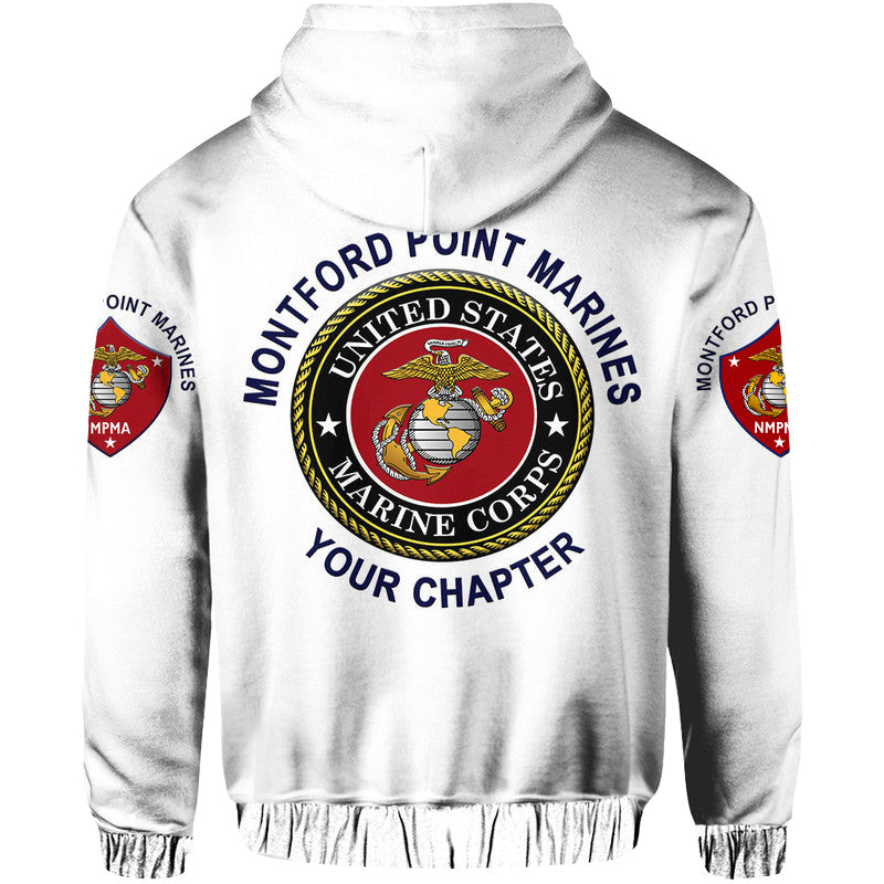 Custom Montford Point Marines Hoodie African American Marine Corps Original White LT8
