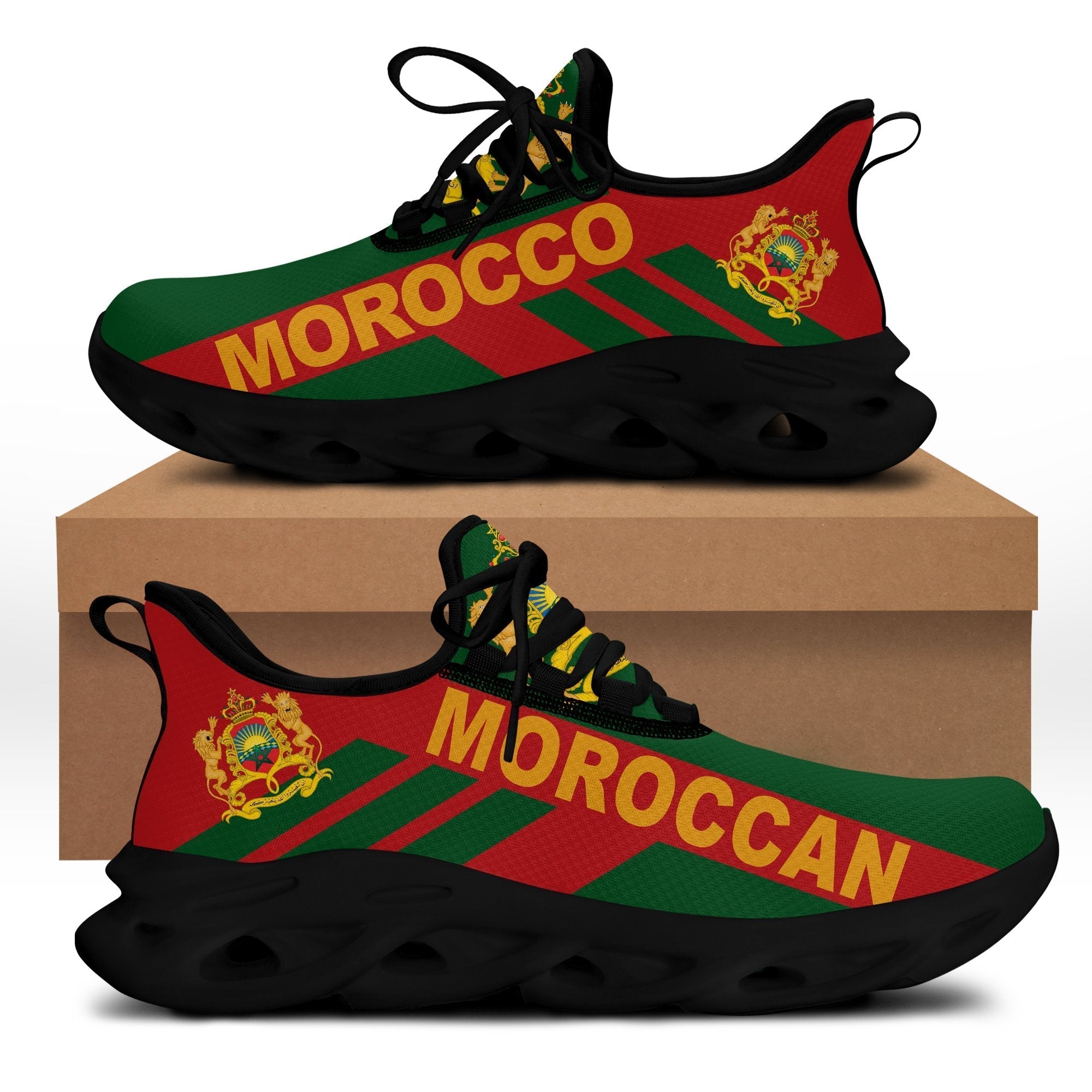 Wonder Print Shop Footwear - Morocco Stripe Style Clunky Sneakers LT10