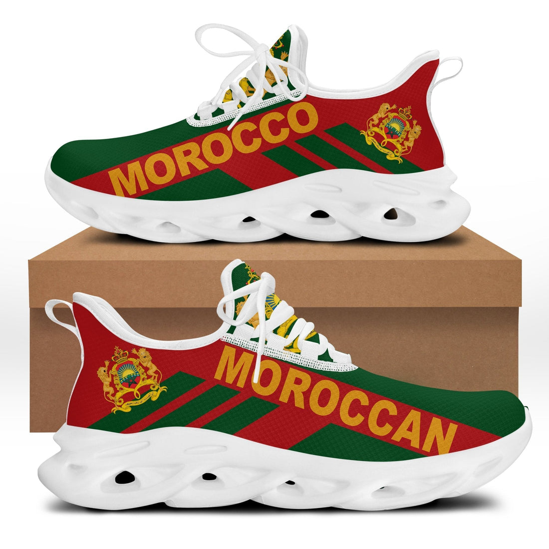 Wonder Print Shop Footwear - Morocco Stripe Style Clunky Sneakers LT10