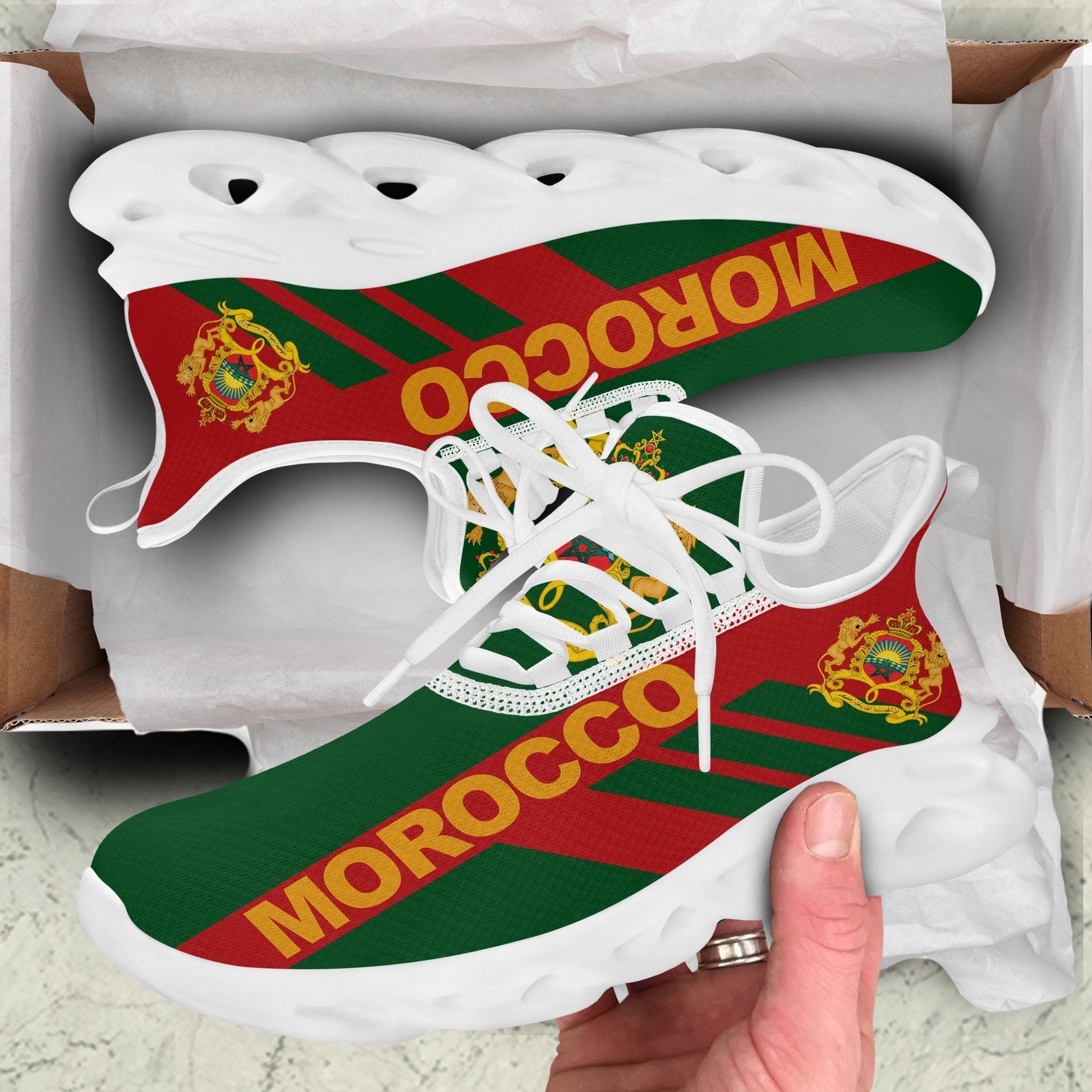 Wonder Print Shop Footwear - Morocco Stripe Style Clunky Sneakers LT10