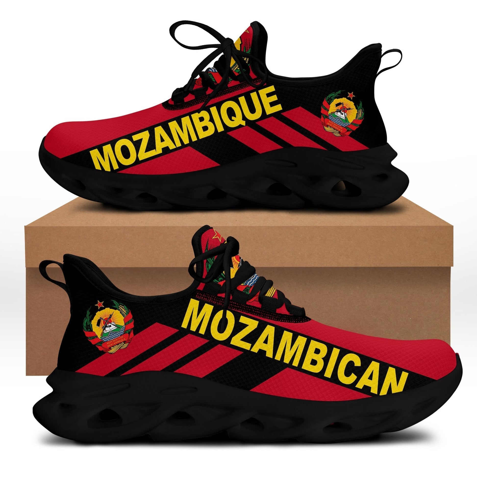 Wonder Print Shop Footwear - Mozambique Stripe Style Clunky Sneakers LT10