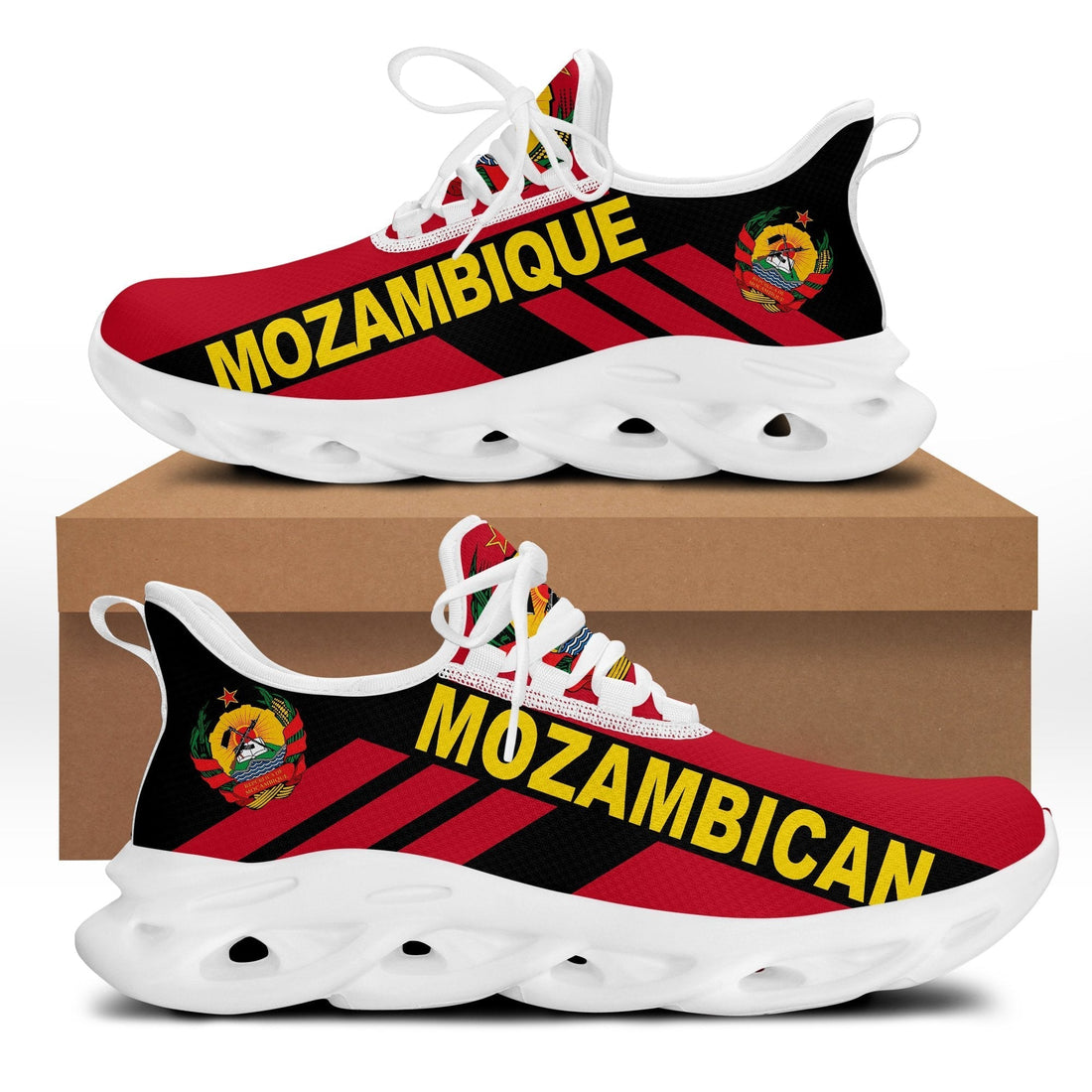 Wonder Print Shop Footwear - Mozambique Stripe Style Clunky Sneakers LT10