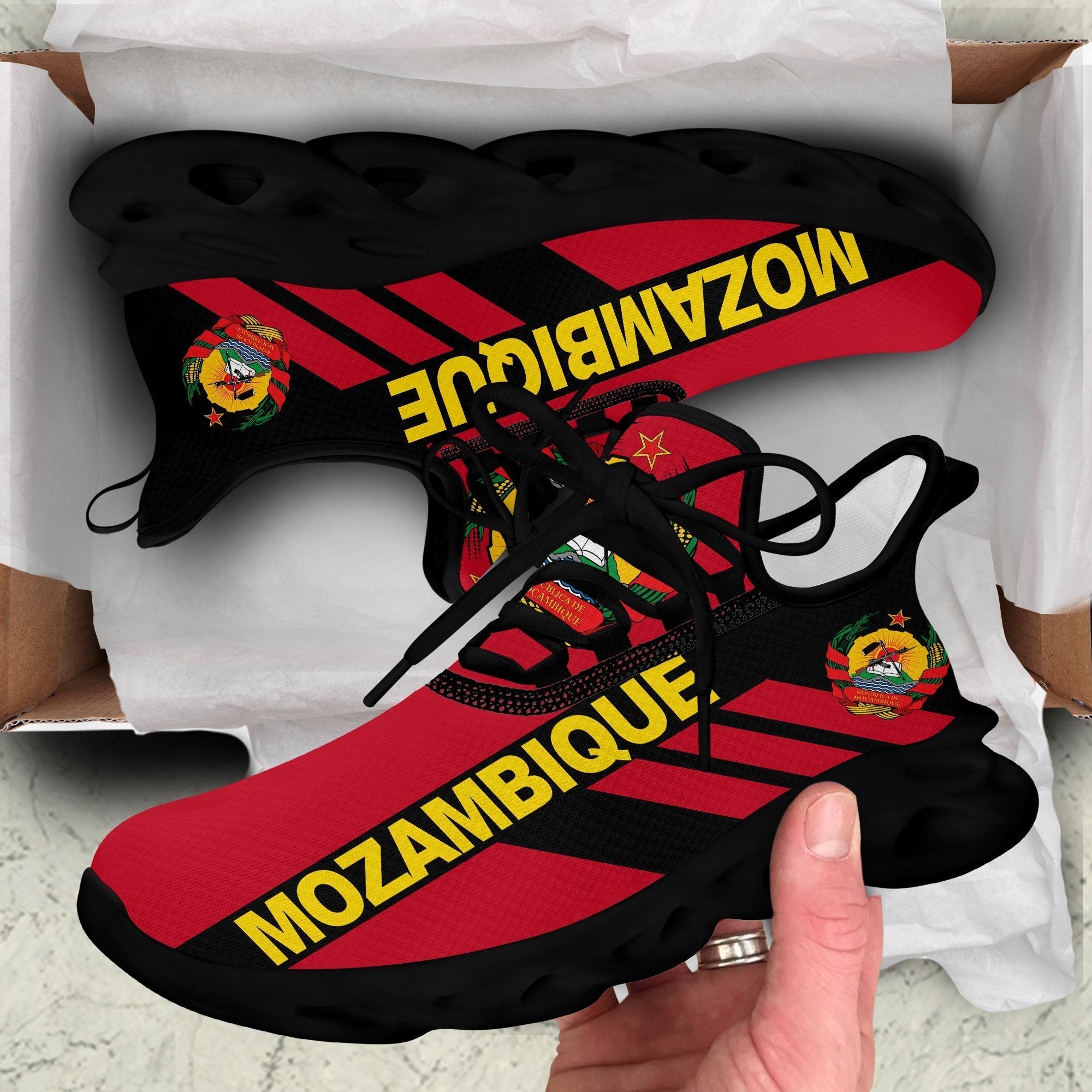 Wonder Print Shop Footwear - Mozambique Stripe Style Clunky Sneakers LT10
