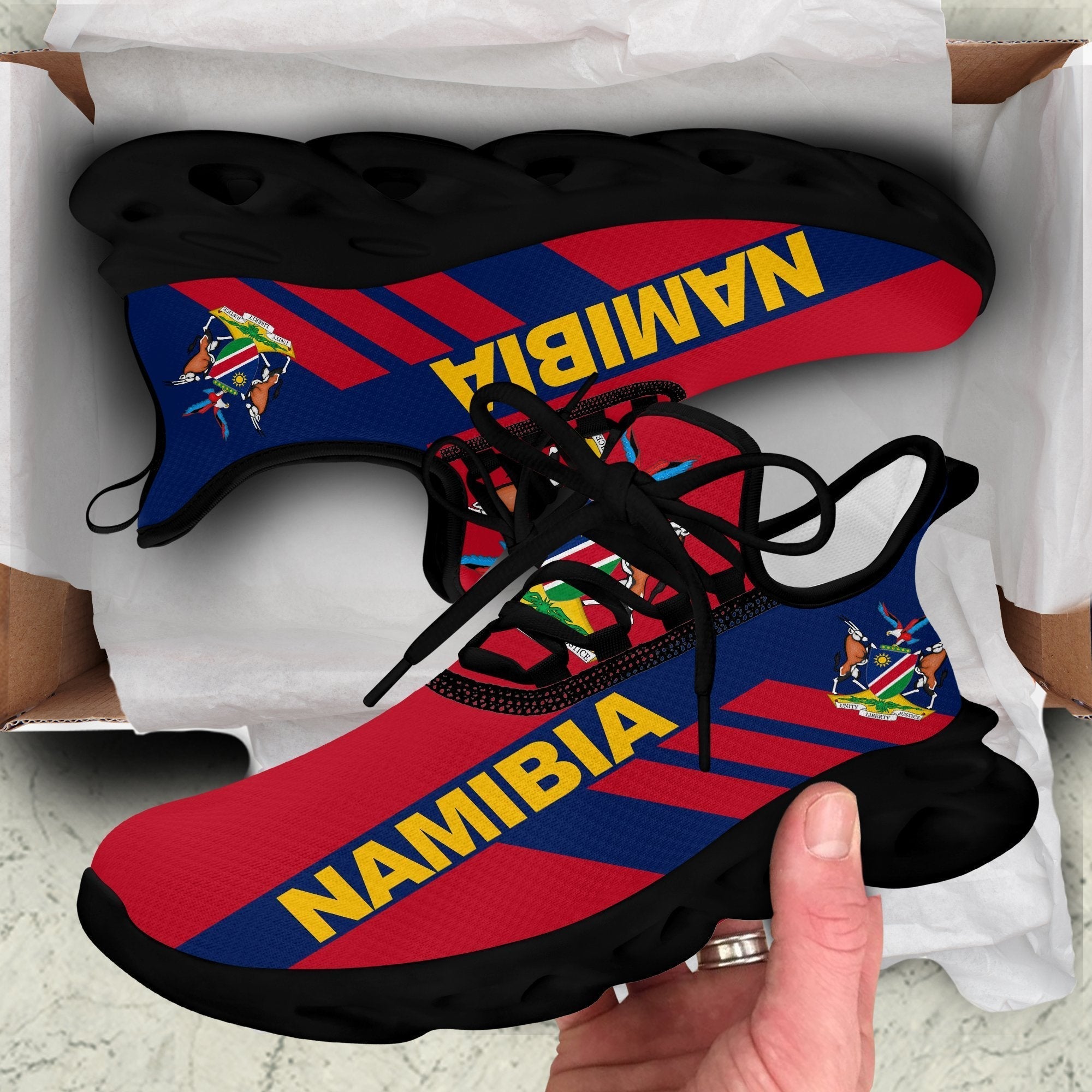 Wonder Print Shop Footwear - Namibia Stripe Style Clunky Sneakers LT10
