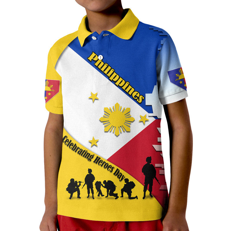 Custom Philippines Polo Shirt Celebrating Heroes Day LT9