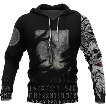 Viking Hoodie Nauthiz Norse Runes RLT12