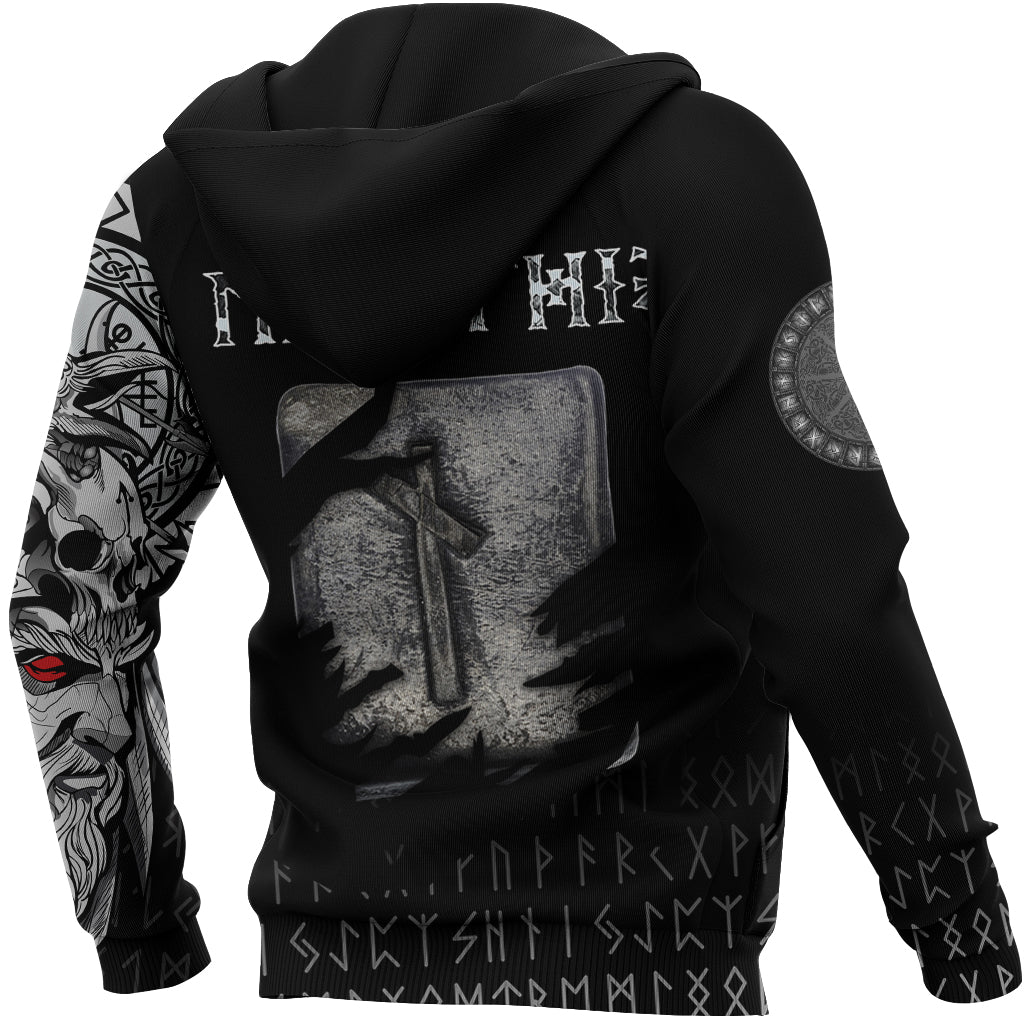 Viking Hoodie Nauthiz Norse Runes RLT12