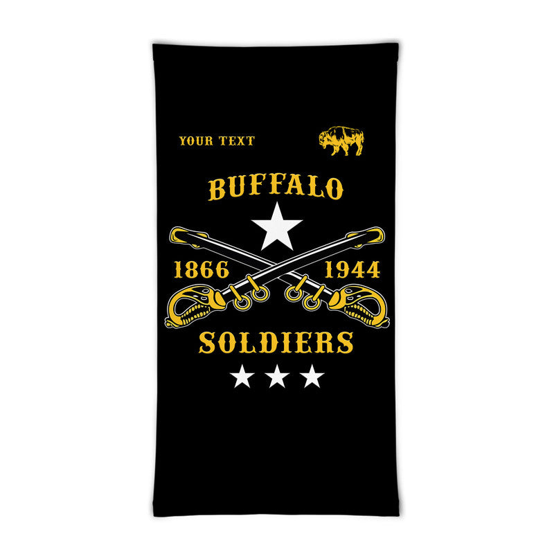 (Custom Personalised) Buffalo Soldiers Neck Gaiters African American Military Simple Style - Black LT8