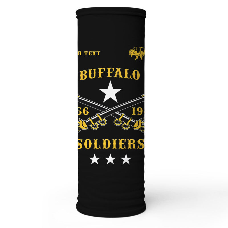 (Custom Personalised) Buffalo Soldiers Neck Gaiters African American Military Simple Style - Black LT8