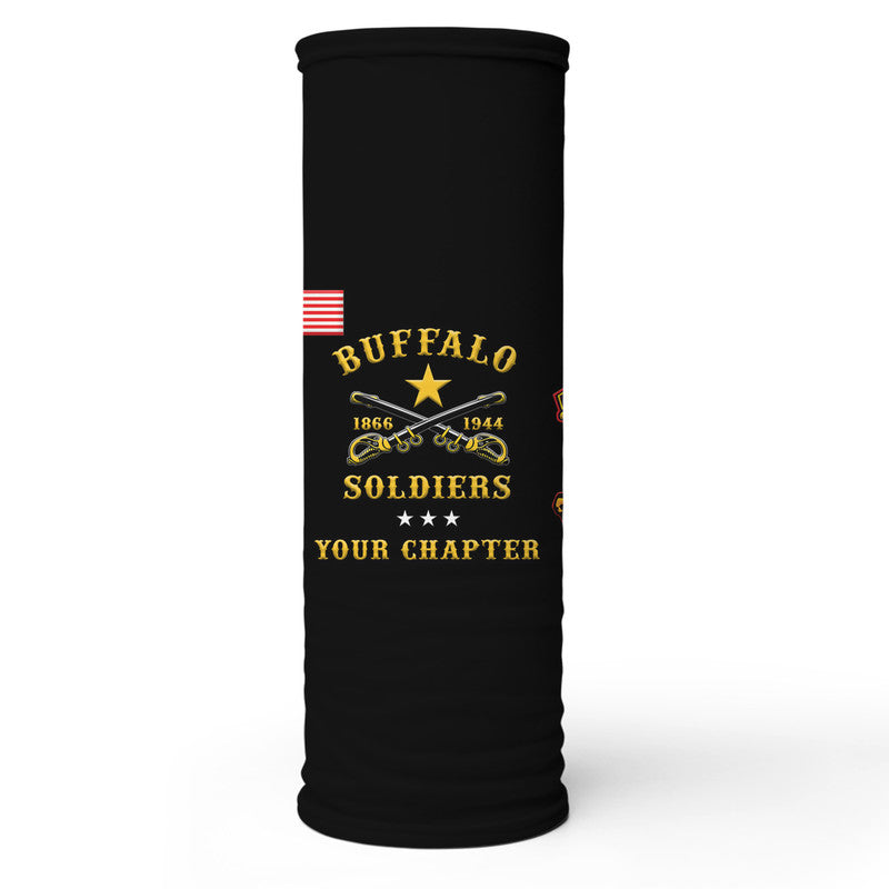 (Custom Personalised) Buffalo Soldiers Neck Gaiters African American Military - Black LT8
