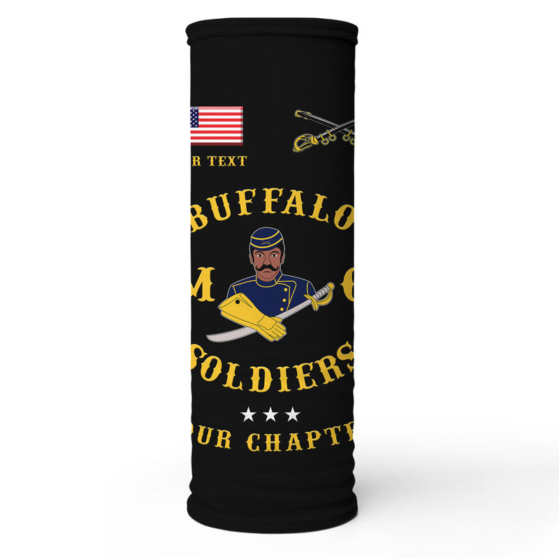 (Custom Personalised) Buffalo Soldiers Motorcycle Club BSMC Neck Gaiters Simple Style - Black LT8
