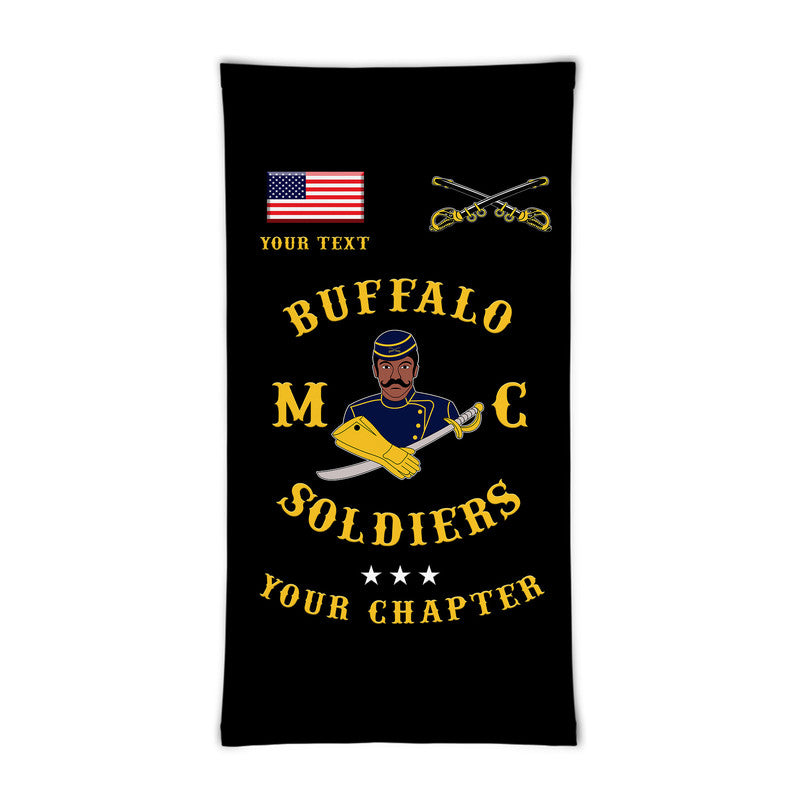 (Custom Personalised) Buffalo Soldiers Motorcycle Club BSMC Neck Gaiters Simple Style - Black LT8