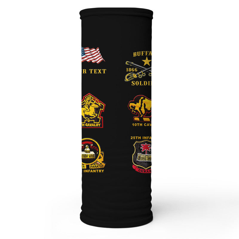 (Custom Personalised) Buffalo Soldiers Neck Gaiters African American Military Original Style - Black LT8