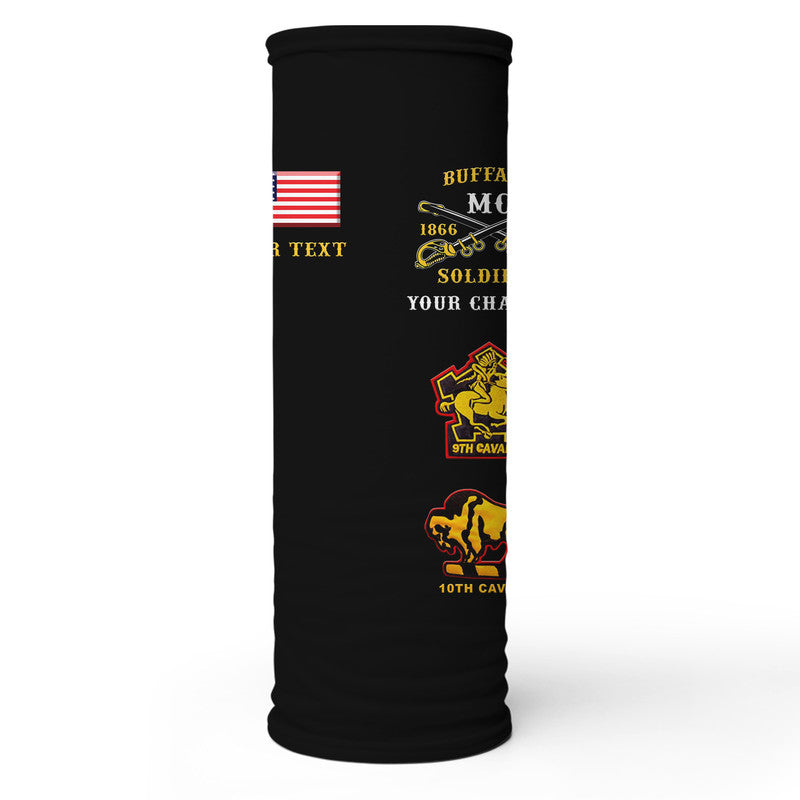 (Custom Personalised) Buffalo Soldiers Motorcycle Club BSMC Neck Gaiters Original Style - Black LT8