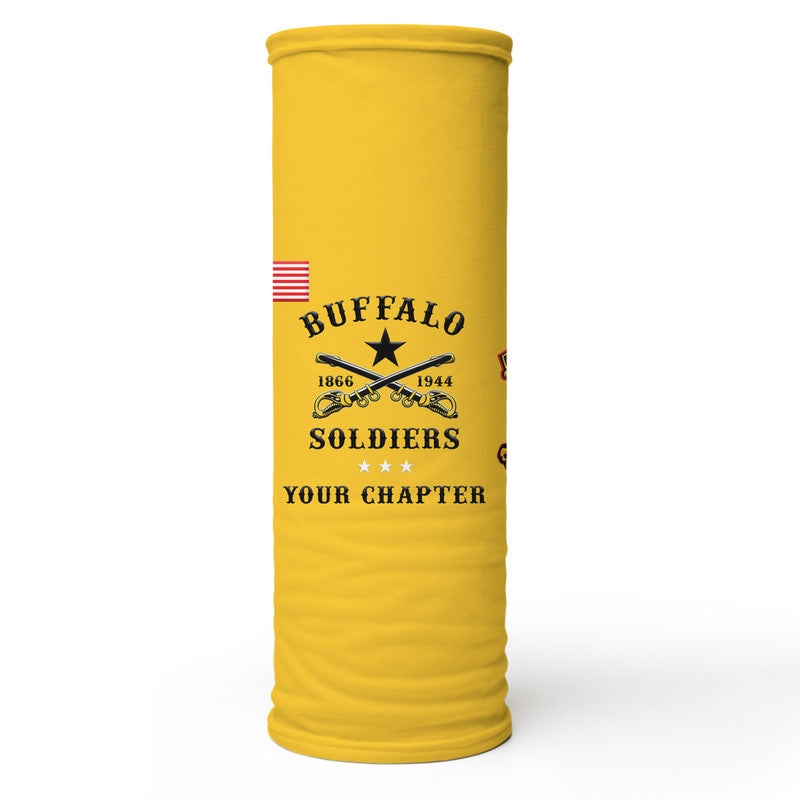 (Custom Personalised) Buffalo Soldiers Neck Gaiters African American Military - Gold LT8