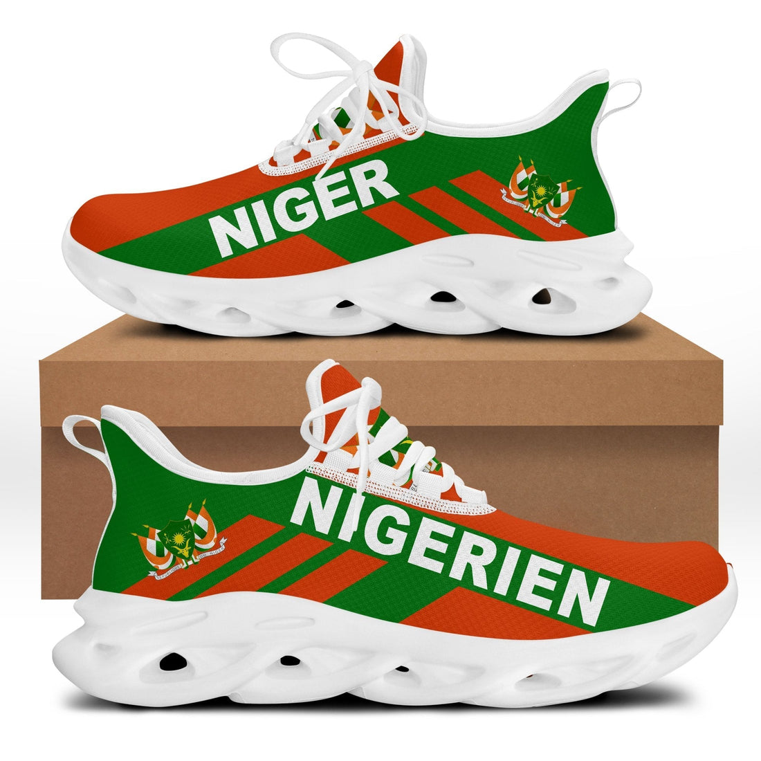 Wonder Print Shop Footwear - Niger Stripe Style Clunky Sneakers LT10